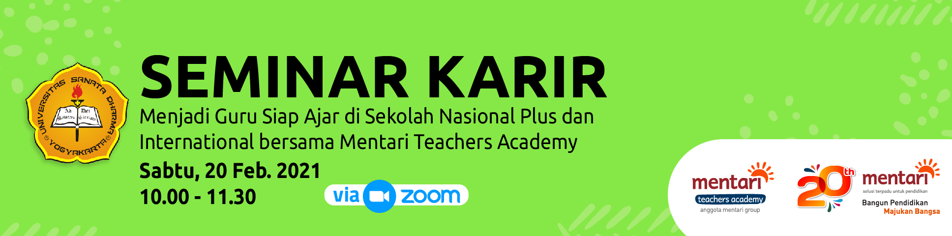 Seminar Karir - Mentari Teachers Academy - 20 Februari 2021