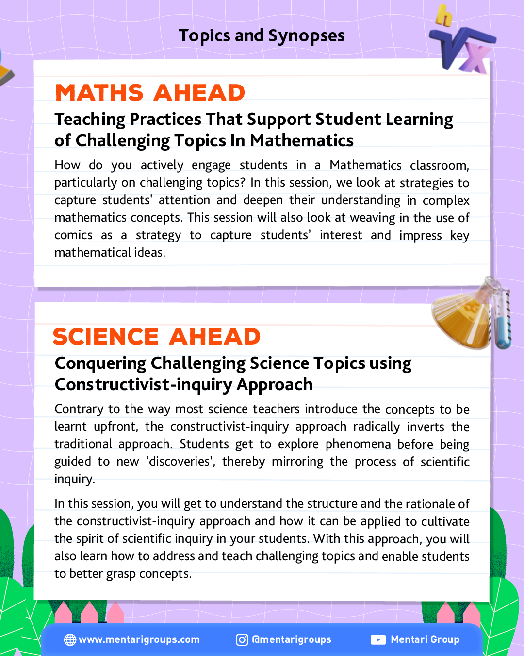 Orientation Session With Maths And Science Ahead Hadiryuk